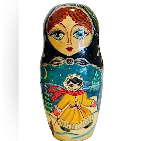 Vintage Hand Painted Nesting Dolls Signed - Picture 13 of 14